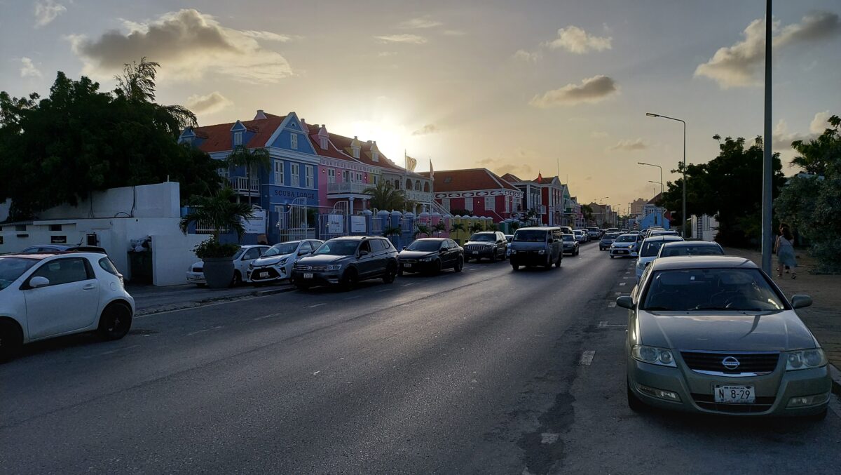 Rua de Willemstad em Curaçao