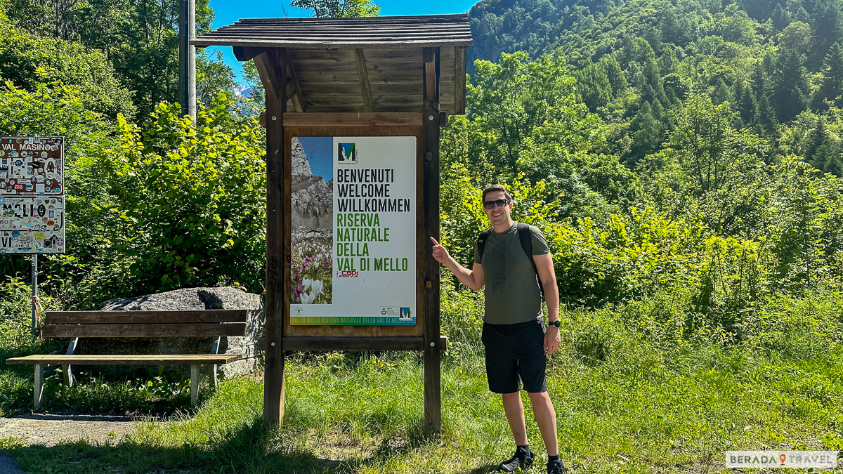 Ingresso della Riserva Naturale Val di Mello