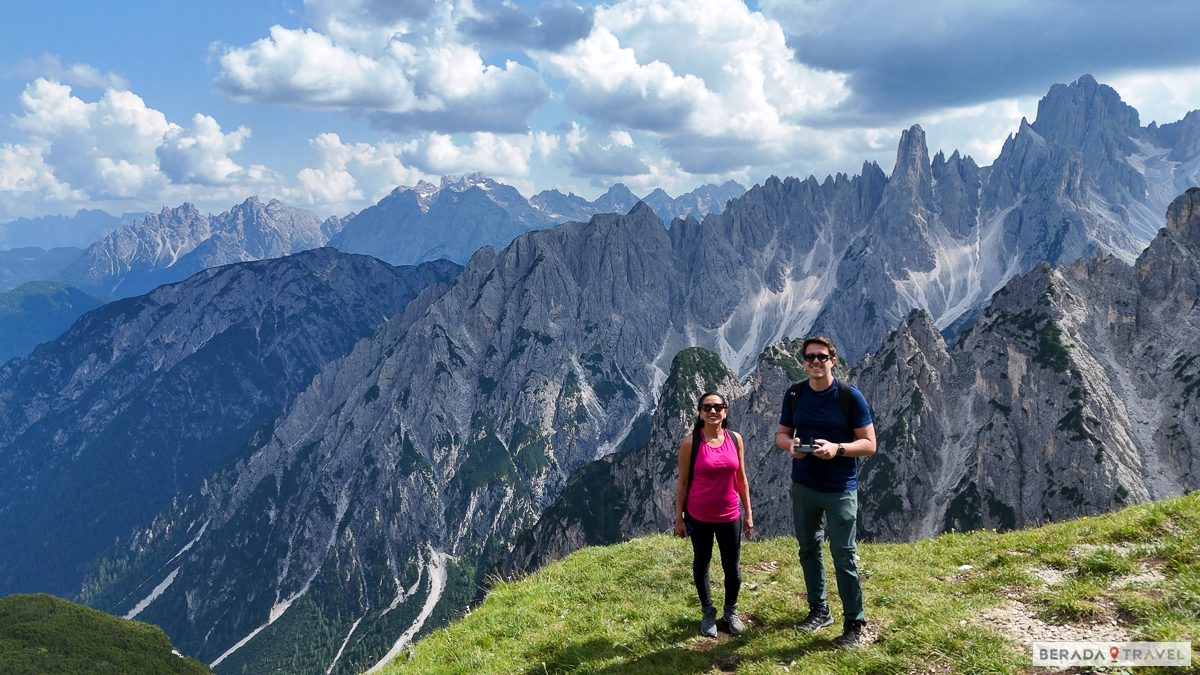 Vista sulla destra appena si parte dal Rifugio Auronzo