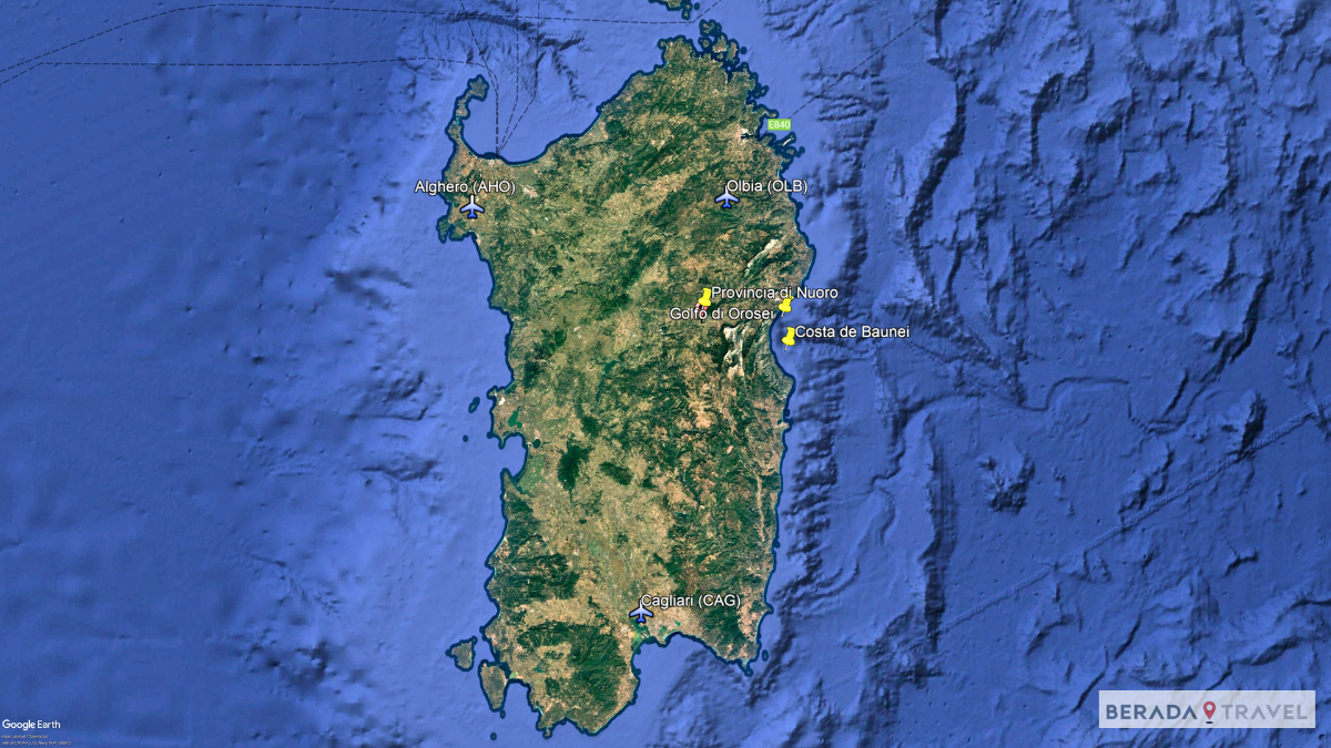 Mappa Costa di Baunei e Golfo di Orosei